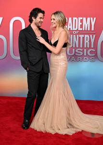 Chase Stokes, Kelsea Ballerini at the 60th Academy Of Country Music Awards held at the Ford Center at The Star on May 08, 2025 in Frisco, Texas.