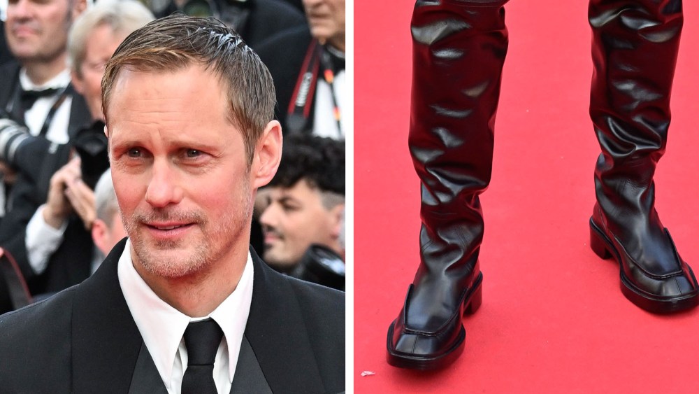 Alexander Skarsgard at "The Phoenician Scheme" Premiere  – The 78th Cannes Film Festival at Palais des Festivals on May 18, 2025 in Cannes, France, saint laurent boots