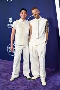 Mark Hoying, Scott Hoying at the 2025 American Music Awards held at the Fontainebleau Las Vegas on May 26, 2025 in Las Vegas, Nevada.