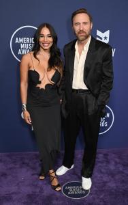 Jessica Ledon, David Guetta at the 2025 American Music Awards held at the Fontainebleau Las Vegas on May 26, 2025 in Las Vegas, Nevada.