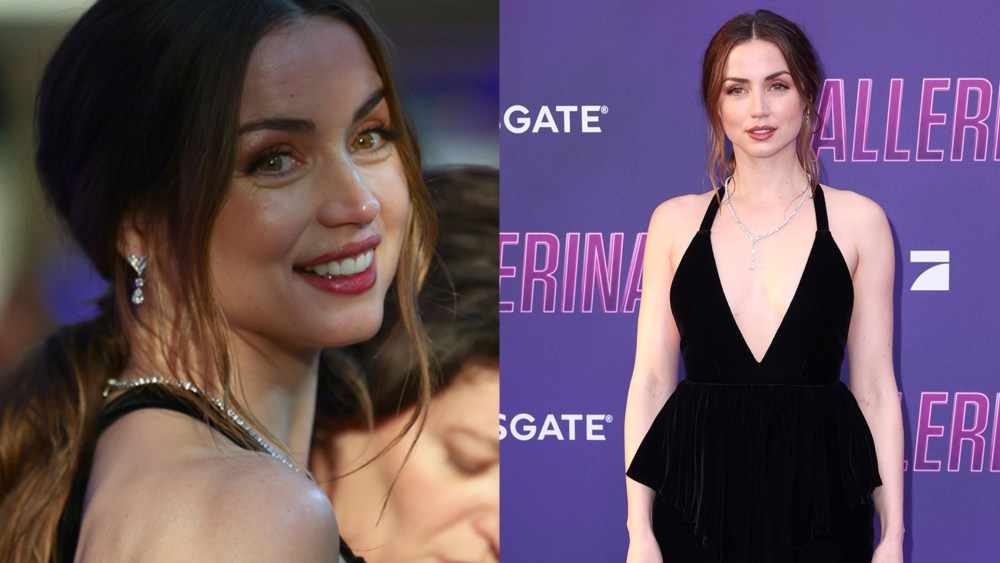 Ana de Armas wearing louis vuitton dress at the 'Ballerina' Berlin movie premiere.