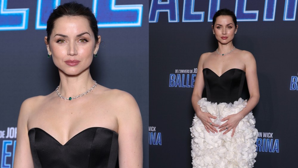 PARIS, FRANCE - MAY 28: Ana de Armas attends the "Ballerina" Premiere at Le Grand Rex on May 28, 2025 in Paris, France.  (Photo by Pascal Le Segretain/Getty Images)