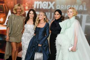 Nicole Ari Parker, Kristin Davis, Sarah Jessica Parker, Sarita Choudhury, Cynthia Nixon at the photo call for Max Original Series "And Just Like That..." Season 3 held at the Crane Club on May 21, 2025 in New York, New York.
