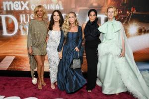 Nicole Ari Parker, Kristin Davis, Sarah Jessica Parker, Sarita Choudhury, Cynthia Nixon at the photo call for Max Original Series "And Just Like That..." Season 3 held at the Crane Club on May 21, 2025 in New York, New York.