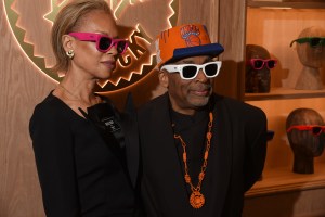 Tonya Lewis Lee, Spike Lee at ASAP Rocky Met Gala After Party Inside on May 05, 2025 in New York, New York.