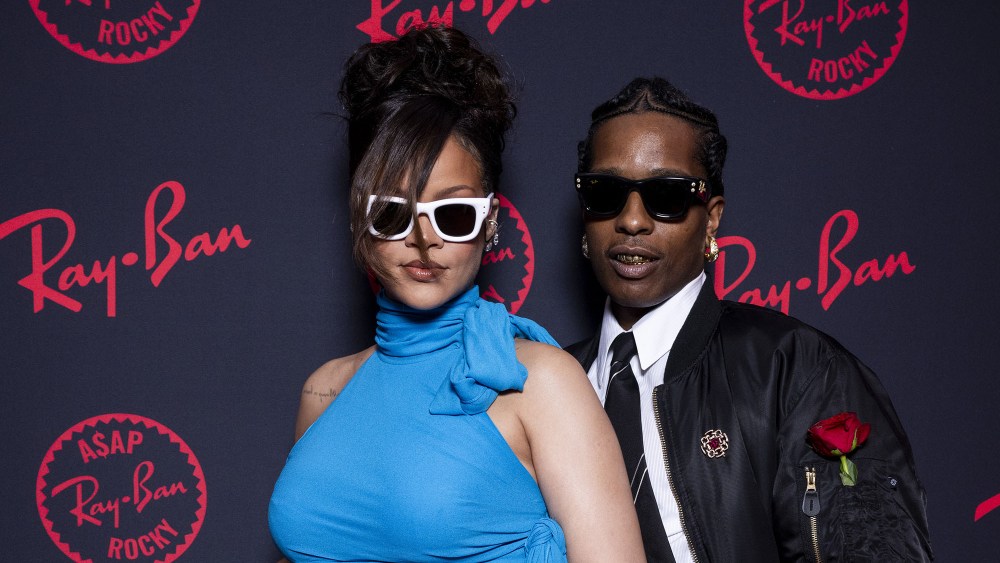 A$AP Rocky and Rihanna on May 19 in Cannes, France, at the A$AP Rocky x Ray-Ban party during Cannes Film Festival.