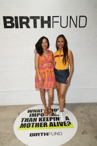 Megan Williams, Elaine Welteroth at Elaine Welteroth + birthFUND present “Mother’s Day Party With a Purpose” on May 10, 2025 in Los Angeles, California.