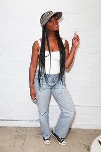Tika Sumpter at Elaine Welteroth + birthFUND present “Mother’s Day Party With a Purpose” on May 10, 2025 in Los Angeles, California.