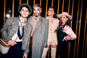 Darren Criss, Adam Lambert, Mia Criss at the Boom at the Standard Met Gala after party held at the Boom Boom Room at the Standard Hotel on May 05, 2025 in New York, New York.