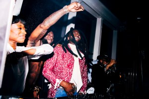 Burna Boy, Shaboozy at the Boom at the Standard Met Gala after party held at the Boom Boom Room at the Standard Hotel on May 05, 2025 in New York, New York.