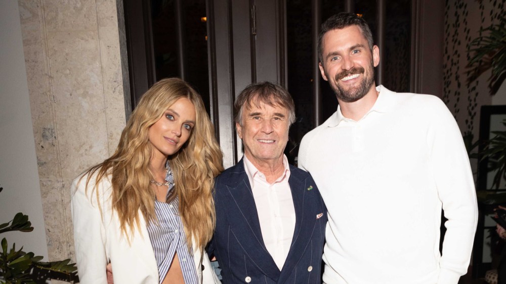 Kate and Kevin Love with Brunello Cucinelli.