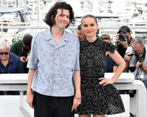 Ugo Bienvenu, Natalie Portman at the “Arco” Photocall during The 78th Cannes Film Festival at Palais des Festivals on May 16, 2025 in Cannes, France.