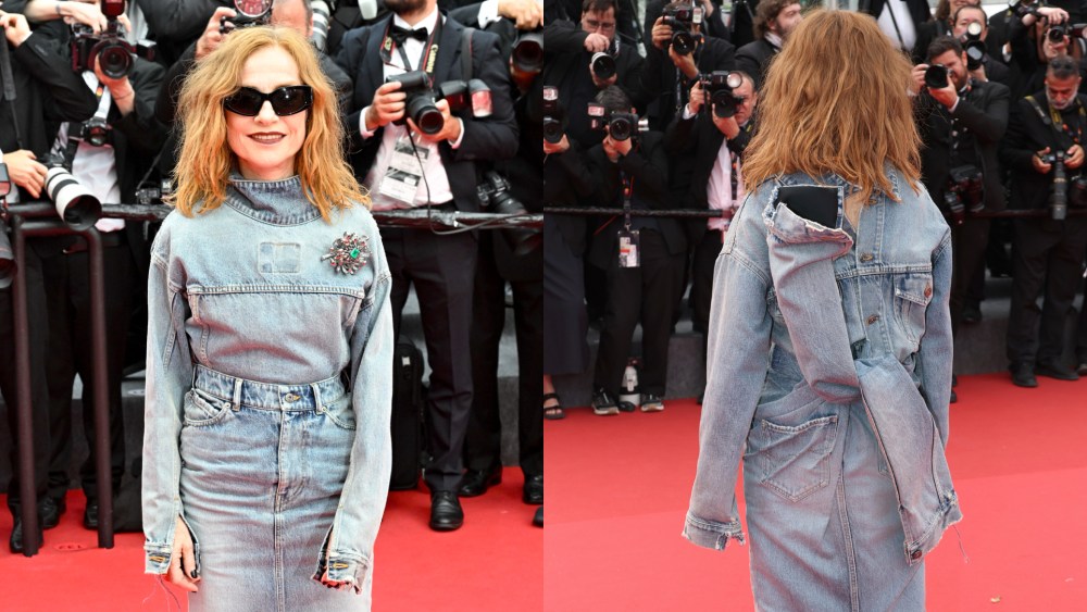 Isabelle Huppert attends the "Highest 2 Lowest" red carpet at the 78th annual Cannes Film Festival at Palais des Festivals on May 19, 2025 in Cannes, France.