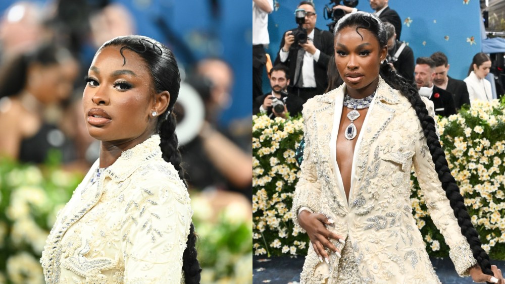 Coco Jones at The 2025 Met Gala Celebrating "Superfine: Tailoring Black Style" held at the Metropolitan Museum of Art on May 05, 2025 in New York, New York.