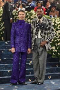 NEW YORK, NEW YORK - MAY 05: (L-R) Raúl Domingo and Colman Domingo, Met Gala Co-Chair, attend the 2025 Met Gala Celebrating "Superfine: Tailoring Black Style" at Metropolitan Museum of Art on May 05, 2025 in New York City.  (Photo by Savion Washington/Getty Images)