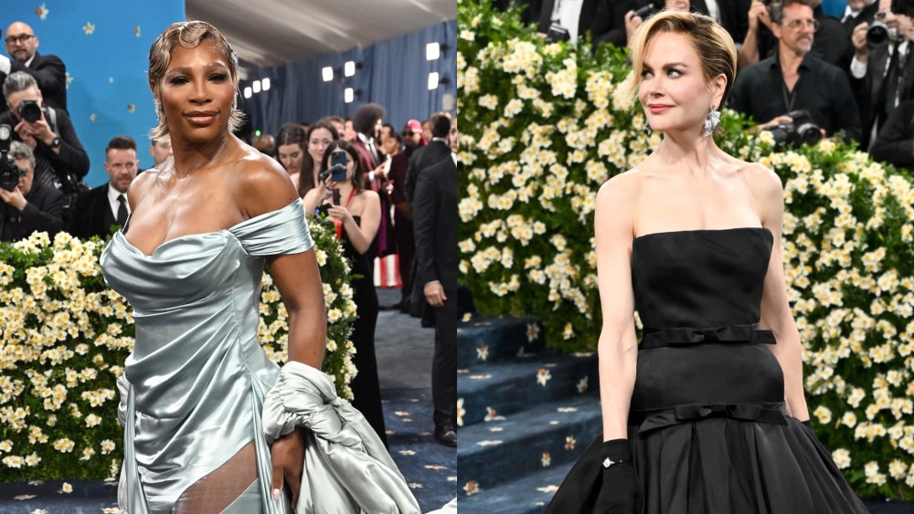 Serena Williams and Nicole Kidman at The 2025 Met Gala Celebrating "Superfine: Tailoring Black Style" held at the Metropolitan Museum of Art on May 05, 2025 in New York, New York.