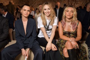 Cara Delevingne, Suki Waterhouse and Florence Pugh Front Row at Christian Dior Couture Fall 2021
