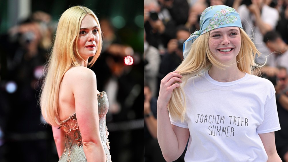 Elle Fanning Shimmers in Floral Armani Privé and Gives a Sartorial Nod to ‘Brat Summer’ at the 2025 Cannes Film Festival.