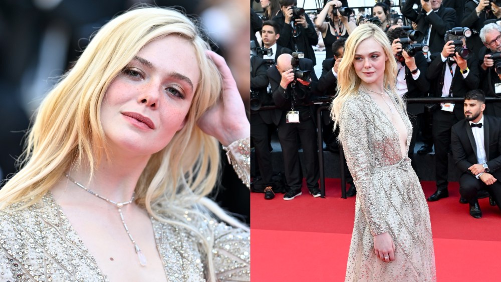 Elle Fanning at “The Mastermind” Premiere during The 78th Cannes Film Festival at Palais des Festivals on May 23, 2025 in Cannes, France.
