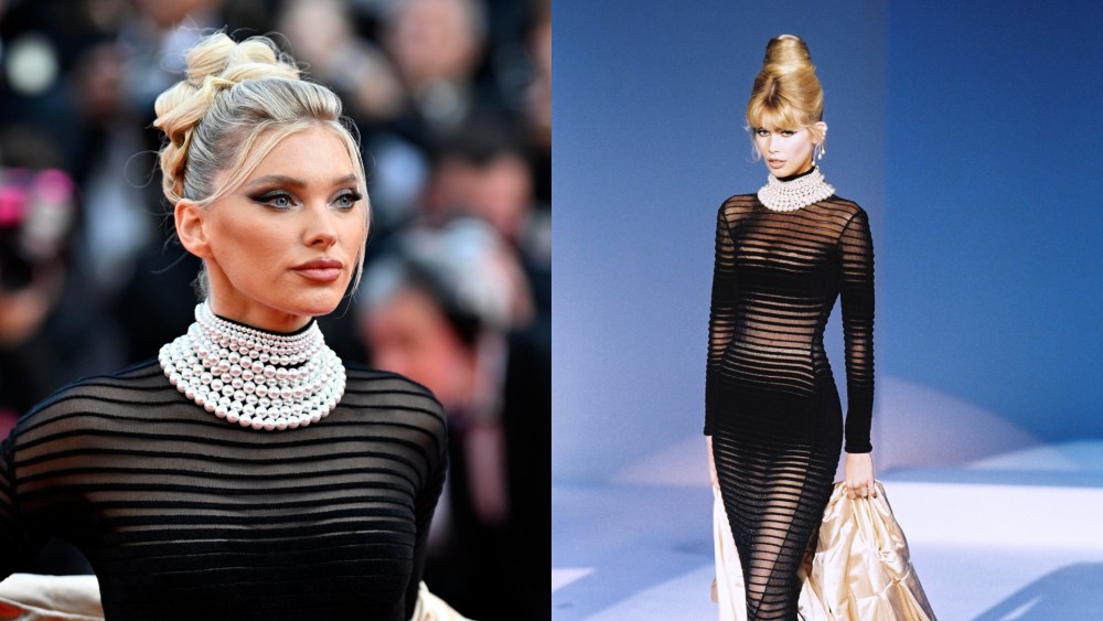 Elsa Hosk wears Mugler at the 2025 Cannes Film Festival.