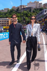 MONTE-CARLO, MONACO - MAY 25: (L-R) Kevin Trapp and Izabel Goulart attend the F1 Grand Prix Of Monaco on May 25, 2025 in Monte-Carlo, Monaco. (Photo by Marc Piasecki/WireImage)