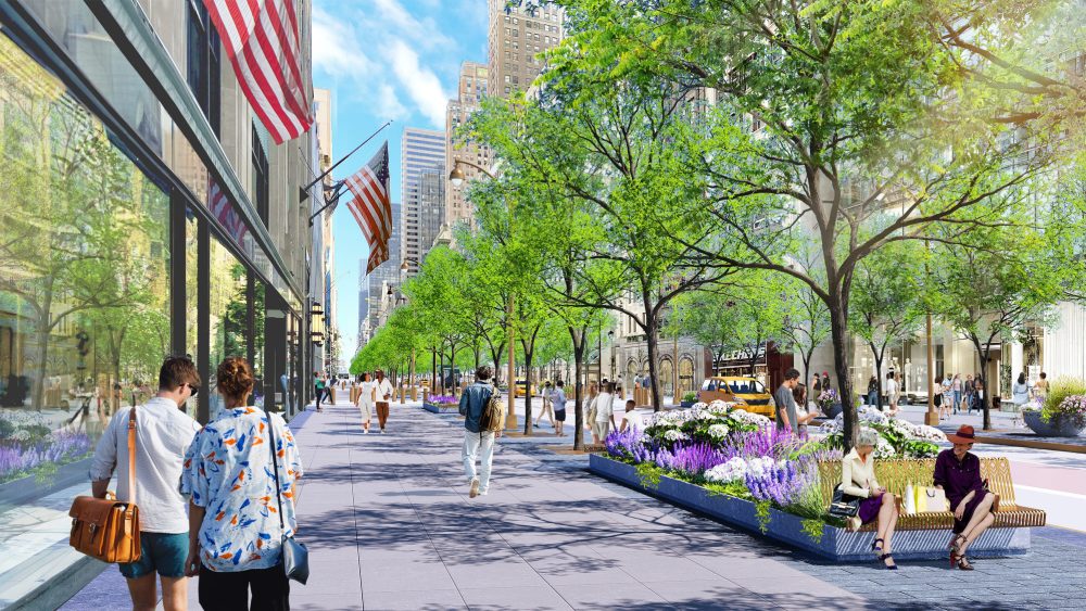 Rendering of Fifth Avenue's future $400 million redesign.