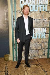 Domhnall Gleeson at Apple's "Fountain of Youth" world premiere held at the American Museum of Natural History on May 19, 2025 in New York, New York.