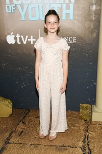 Delaney Quinn at Apple's "Fountain of Youth" world premiere held at the American Museum of Natural History on May 19, 2025 in New York, New York.