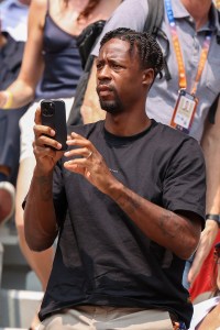 PARIS, FRANCE - JUNE 03: Gaël Monfils is seen on Day 10 of the French Open at Roland Garros on June 03,  2025 in Paris, France. (Photo by Pierre Suu/WireImage)