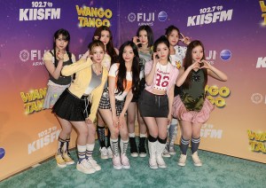 Ye-on, Juun, A-na, Ian, Jiwoo, Yuha, Carmen, Stella of Hearts2Hearts at iHeartRadio’s 102.7 KIIS FM Wango Tango at Huntington City Beach on May 10, 2025 in Huntington Beach, California.