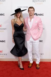 LOUISVILLE, KENTUCKY - MAY 03: (L-R) Alix Earle and Braxton Berrios attend Kentucky Derby 151 at Churchill Downs on May 03, 2025 in Louisville, Kentucky. (Photo by Jeff Schear/Getty Images for Churchill Downs)