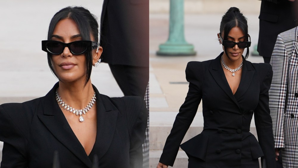 Kim Kardashian at the Palais de Justice on May 13 in Paris.