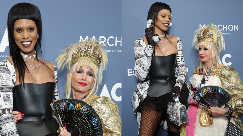NEW YORK, NEW YORK - MAY 06: Laverne Cox and Betsey Johnson attend the 2025 ACE Awards at The Pierre Hotel on May 06, 2025 in New York City. (Photo by Michael Loccisano/Getty Images)