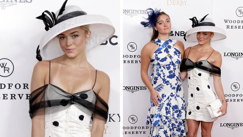 (L-R) Livvy Dunne and sister Julz Dunne attend Kentucky Derby 151 at Churchill Downs on May 3, 2025 in Louisville, Kentucky.