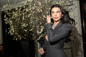 Kendall Jenner at The Carlyle Hotel before the 2025 Met Gala: "Superfine: Tailoring Black Style" held at the Metropolitan Museum of Art on May 5, 2025 in New York, New York.