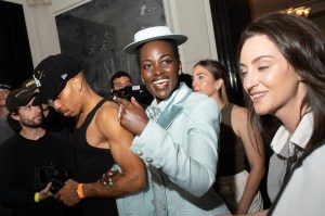 Lupita Nyong'o at The Carlyle Hotel before the 2025 Met Gala: "Superfine: Tailoring Black Style" held at the Metropolitan Museum of Art on May 5, 2025 in New York, New York.