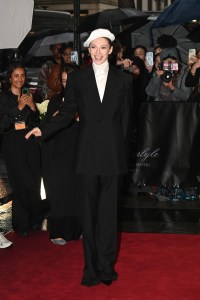 Hunter Schafer at The Carlyle Hotel before the 2025 Met Gala: "Superfine: Tailoring Black Style" held at the Metropolitan Museum of Art on May 5, 2025 in New York, New York.