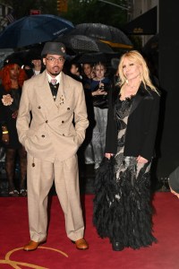 Chance The Rapper, Donatella Versace at The Carlyle Hotel before the 2025 Met Gala: "Superfine: Tailoring Black Style" held at the Metropolitan Museum of Art on May 5, 2025 in New York, New York.