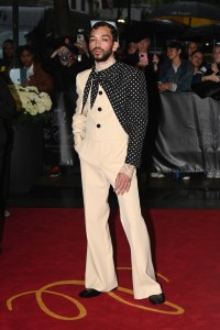 Justice Smith at The Carlyle Hotel before the 2025 Met Gala: "Superfine: Tailoring Black Style" held at the Metropolitan Museum of Art on May 5, 2025 in New York, New York.