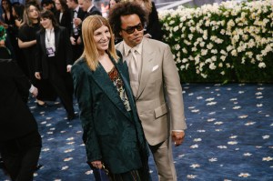 Virginia Smith, Patrick Robinson at The 2025 Met Gala Celebrating "Superfine: Tailoring Black Style" held at The Metropolitan Museum of Art on May 05, 2025 in New York, New York.