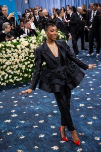 Ego Nwodim at The 2025 Met Gala Celebrating "Superfine: Tailoring Black Style" held at The Metropolitan Museum of Art on May 05, 2025 in New York, New York.