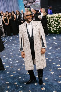Tyler Perry at The 2025 Met Gala Celebrating "Superfine: Tailoring Black Style" held at The Metropolitan Museum of Art on May 05, 2025 in New York, New York. (Photo by Lexie Moreland/WWD via Getty Images)
