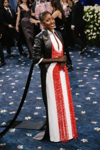 Ayo Edebiri at The 2025 Met Gala Celebrating "Superfine: Tailoring Black Style" held at The Metropolitan Museum of Art on May 05, 2025 in New York, New York. (Photo by Lexie Moreland/WWD via Getty Images)