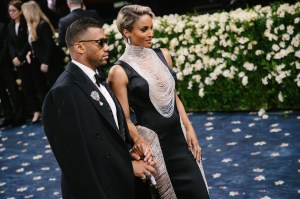 Russell Wilson, Ciara at The 2025 Met Gala Celebrating "Superfine: Tailoring Black Style" held at The Metropolitan Museum of Art on May 05, 2025 in New York, New York.