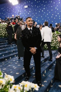 Jalen Hurts at The 2025 Met Gala Celebrating "Superfine: Tailoring Black Style" held at The Metropolitan Museum of Art on May 05, 2025 in New York, New York.