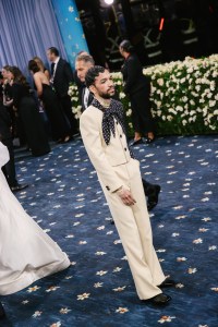 Justice Smith at The 2025 Met Gala Celebrating "Superfine: Tailoring Black Style" held at The Metropolitan Museum of Art on May 05, 2025 in New York, New York.