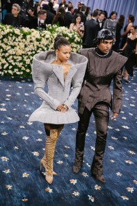 Myha'la, Raul Lopez at The 2025 Met Gala Celebrating "Superfine: Tailoring Black Style" held at The Metropolitan Museum of Art on May 05, 2025 in New York, New York.