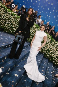 Olivier Rousteing, Rosalía at The 2025 Met Gala Celebrating "Superfine: Tailoring Black Style" held at The Metropolitan Museum of Art on May 05, 2025 in New York, New York.