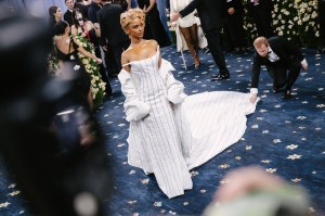 Tyla at The 2025 Met Gala Celebrating "Superfine: Tailoring Black Style" held at The Metropolitan Museum of Art on May 05, 2025 in New York, New York.