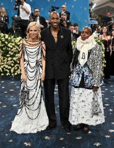 Tory Burch, Rashid Johnson, Janicza Bravo at The 2025 Met Gala Celebrating "Superfine: Tailoring Black Style" held at the Metropolitan Museum of Art on May 05, 2025 in New York, New York.
